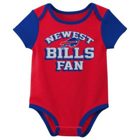 NFL Buffalo Bills Infant Boys' 3pk Bodysuit Kidcore Fans Cute Sports SZ 3/6M:NWT - Picture 4 of 13